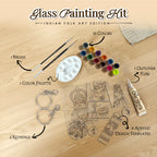 Indian Folk Art Glass Painting Kit