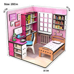 DIY 3D Wooden Miniature Bedroom