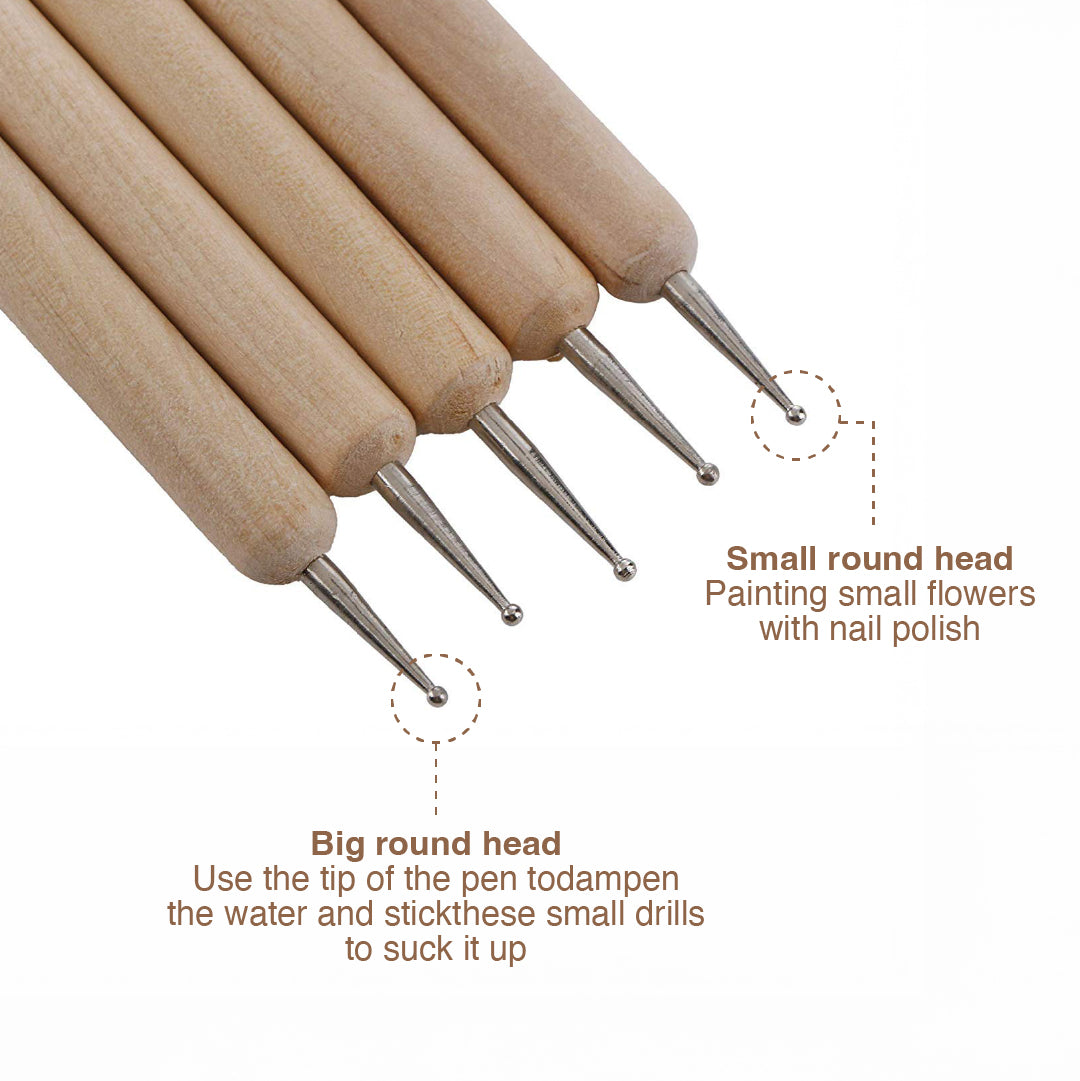 Dotting Tool Wooden 5 Pieces Set