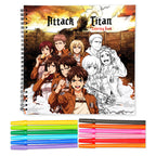 Attack On Titan Anime Coloring Book Volume 3 | 24 Sketch Pens – The Crafthives