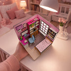 DIY 3D Wooden Miniature Bedroom