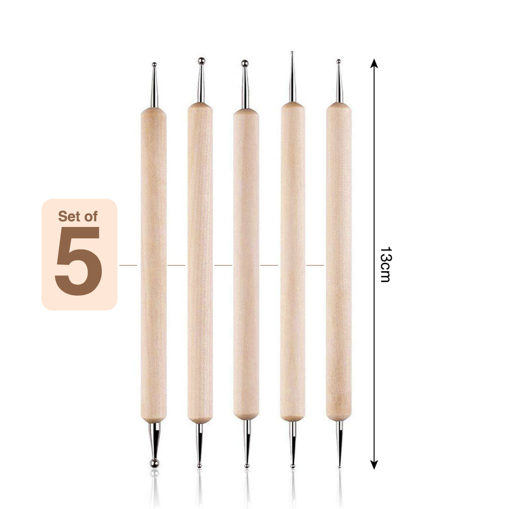 Dotting Tool Wooden 5 Pieces Set