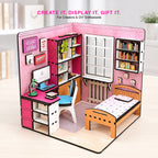 DIY 3D Wooden Miniature Bedroom