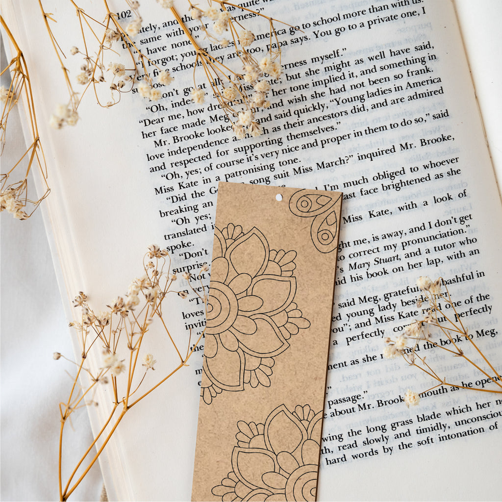 Mandala Wooden Bookmark Set – Pack of 4 with Paint Set