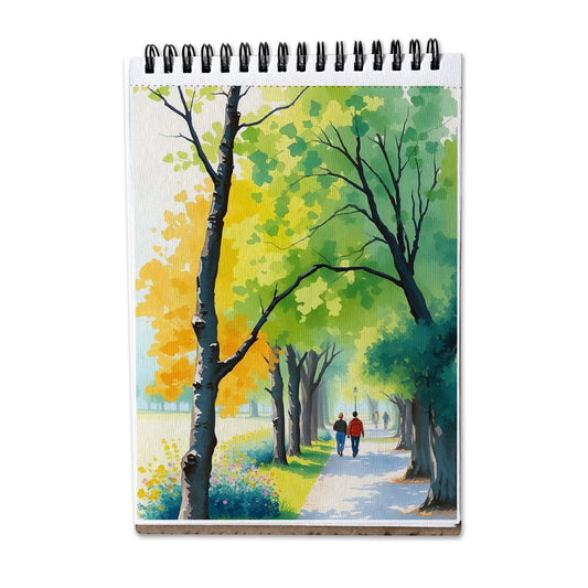 Artist Watercolor Sketch Book – A5 | 230 GSM | Wooden Cover