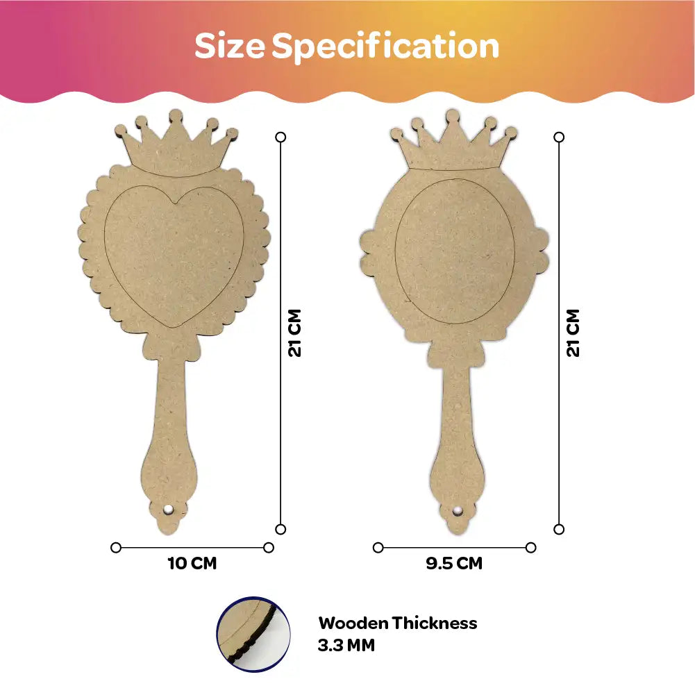 Decorate Your Own DIY Princess Mirrors Paint Art and Craft Kits for Girls age 6+- Set of 2 - The Crafthives