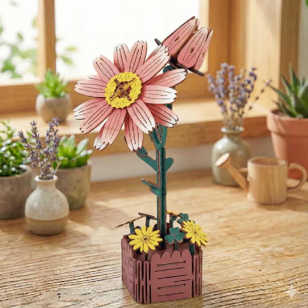 Daisy 3D Wooden Flower Pot DIY Craft Kit