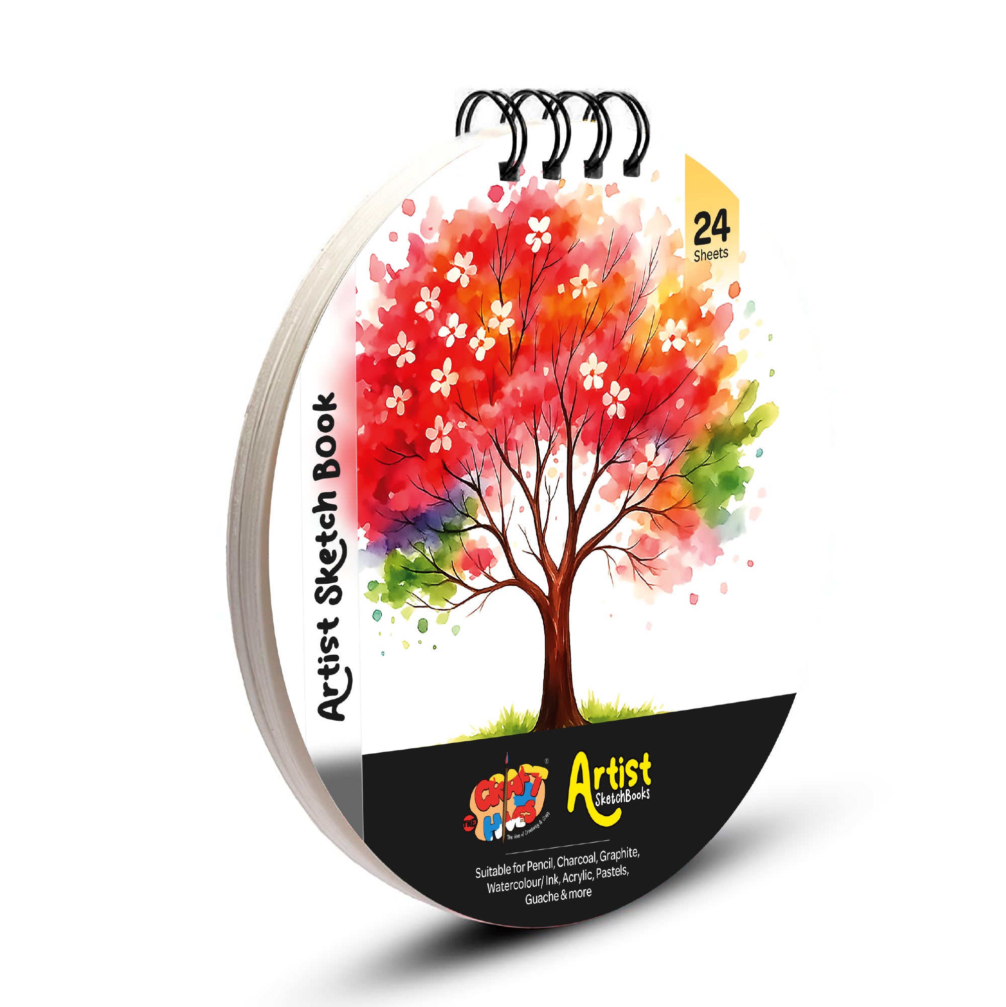 Round Artist Sketch Book – 7 Inch | Autumn Theme