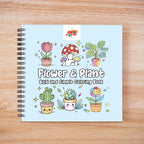 Flower & Plant Bold and Simple Coloring Book – With 12 Acrylic Markers - The Crafthives
