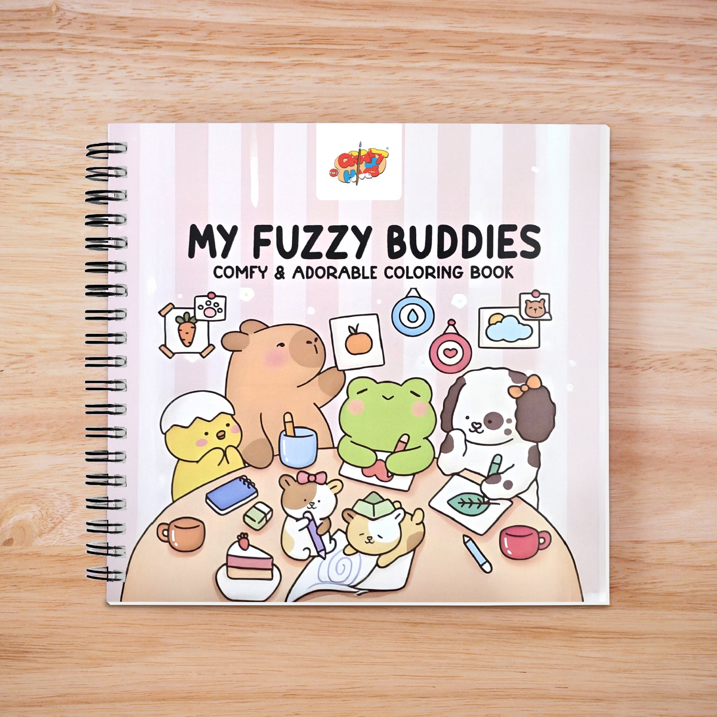 My Fuzzy Buddies- Comfy & Adorable Coloring Books | 12 Acrylic Markers
