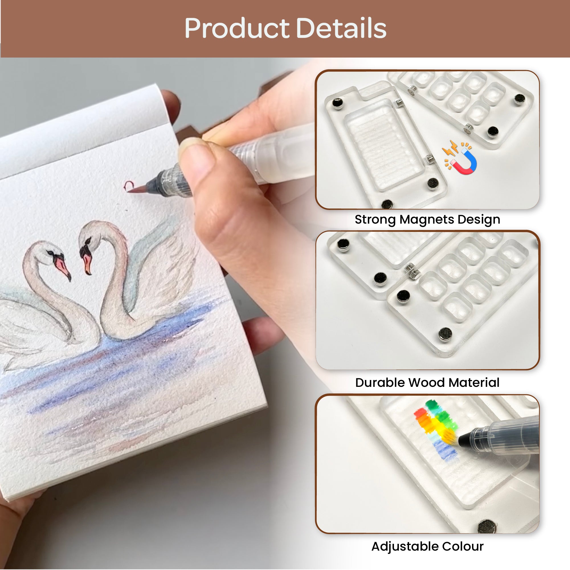 The Crafthives Mini Travel Art Kit- Acrylic - The Crafthives