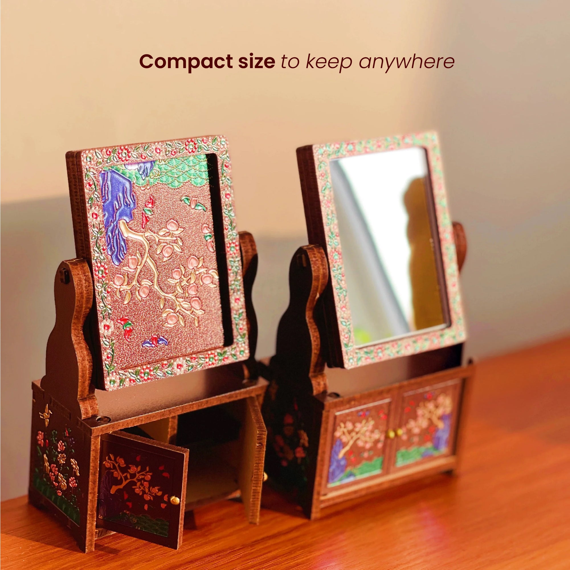 DIY Mini Wooden Vintage Mirror Kit – DIY Retro Home Décor Craft Set