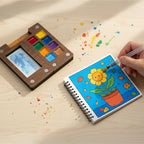 Mini Travel Art Wooden Palette with Clip