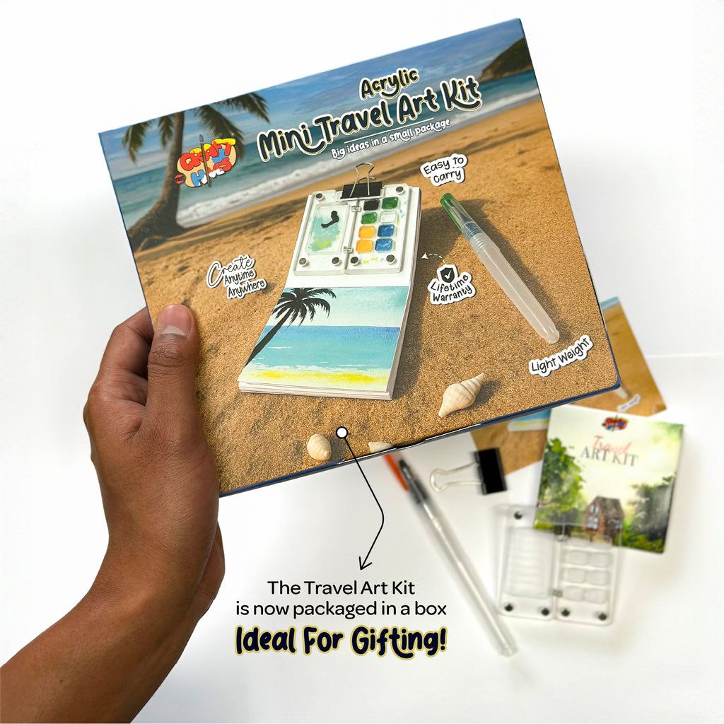 The Crafthives Mini Travel Art Kit- Acrylic - The Crafthives