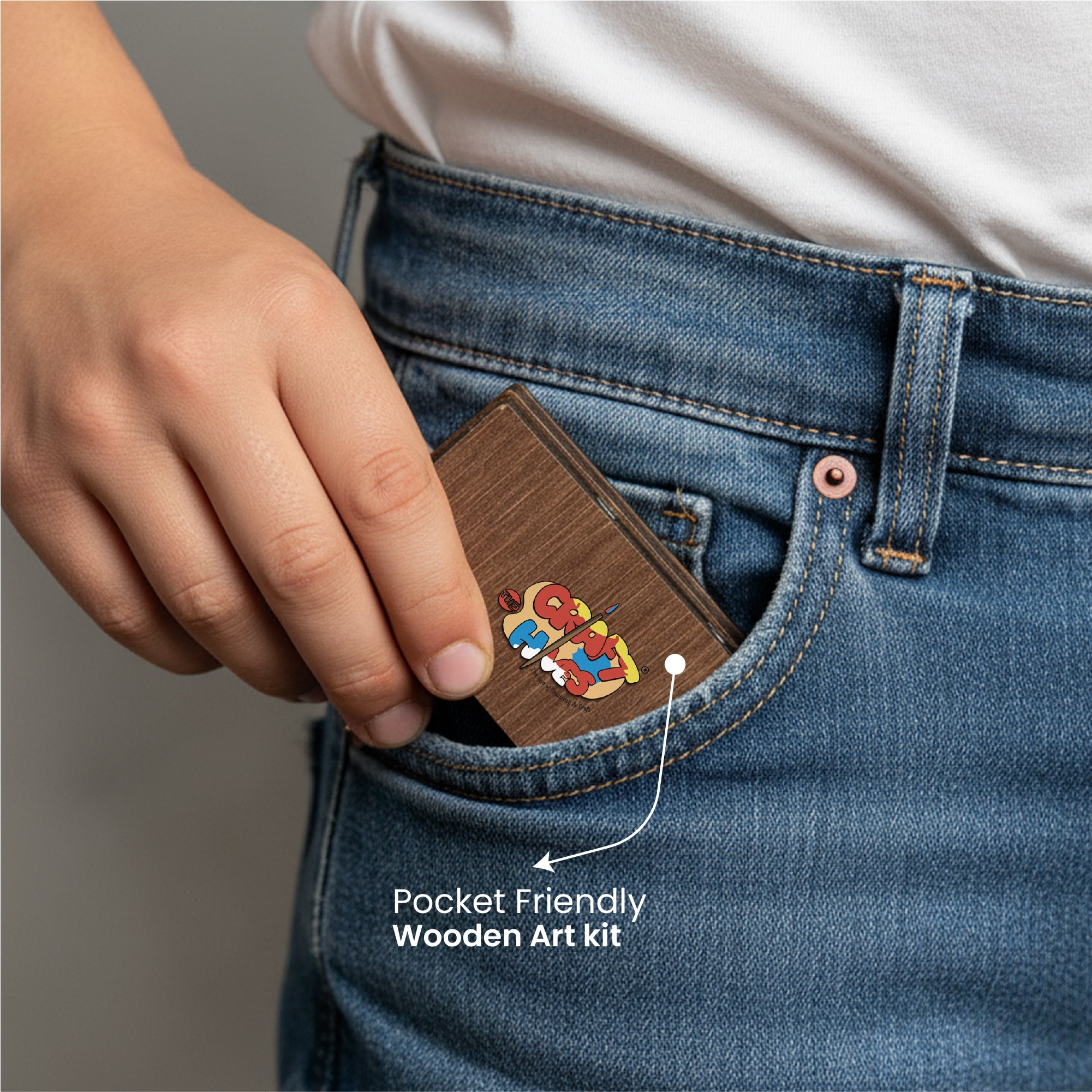 Mini Travel Art Wooden Palette with Clip