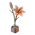 Lily Pink 3D Wooden Flower Pot DIY Craft Kit