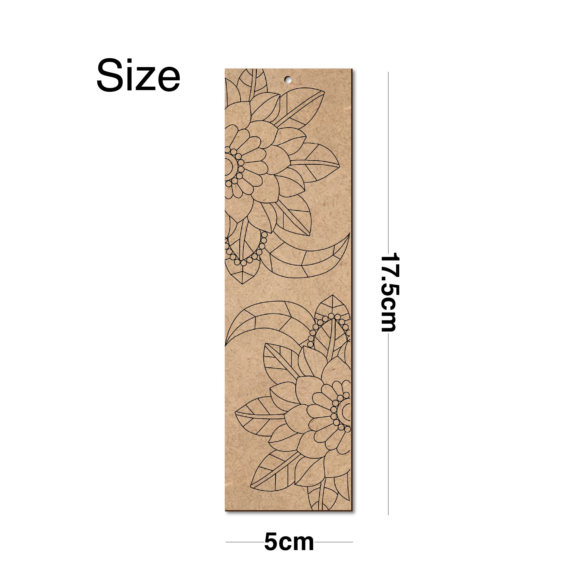 Floral Wooden Bookmark Set – Pack of 4 with Paint Sets