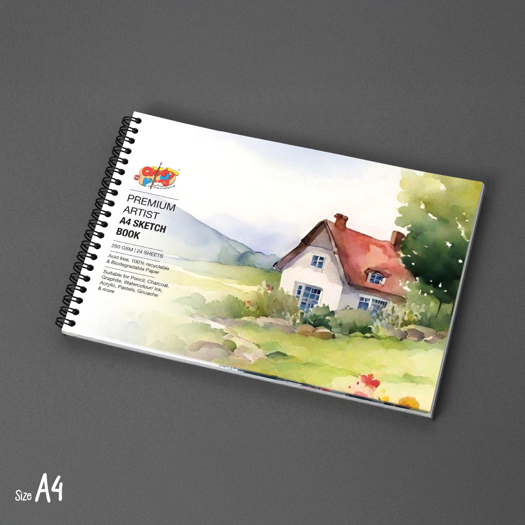 A4 Sketchbook – House Theme | 250 GSM Spiral Bound