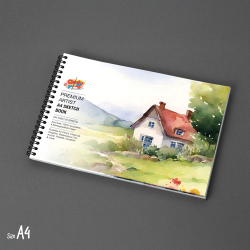 A4 Sketchbook – House Theme | 250 GSM Spiral Bound