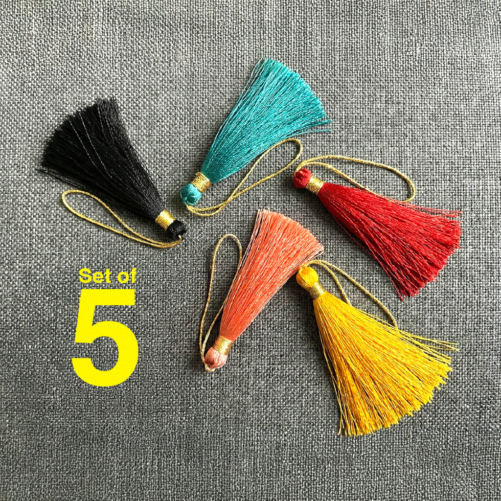 Tassel Set | 5 Colours | Pack of 5 (For Bookmarks)