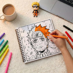 Naruto & More Anime Coloring Book Volume 4 | 24 Sketch Pens The Crafthives