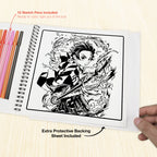 Anime Coloring Book | With 24 Sketch Pens – The Crafthives