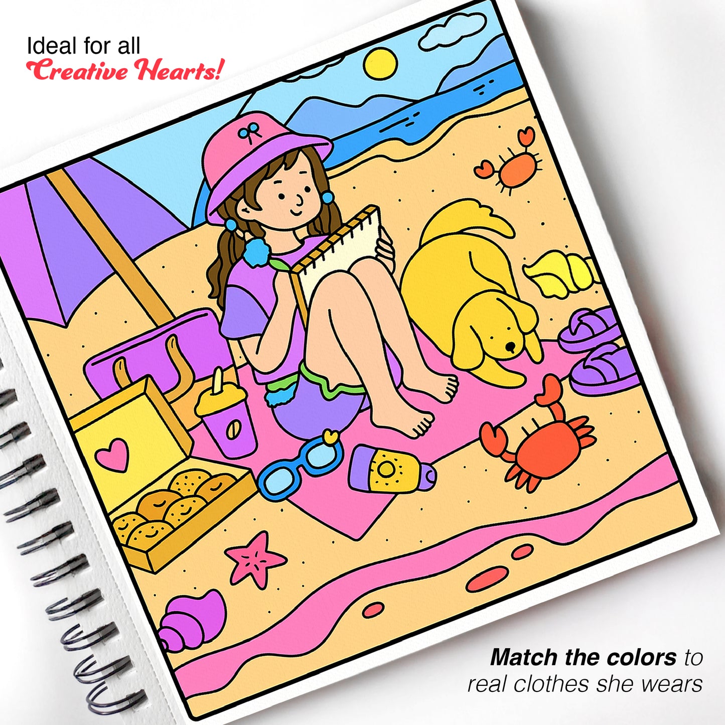 Girls Moment- Easy Coloring Books | 12 Acrylic Markers
