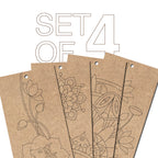 Wooden Bookmarks – Mandala & Pichwai Art | Set of 4 - The Crafthives