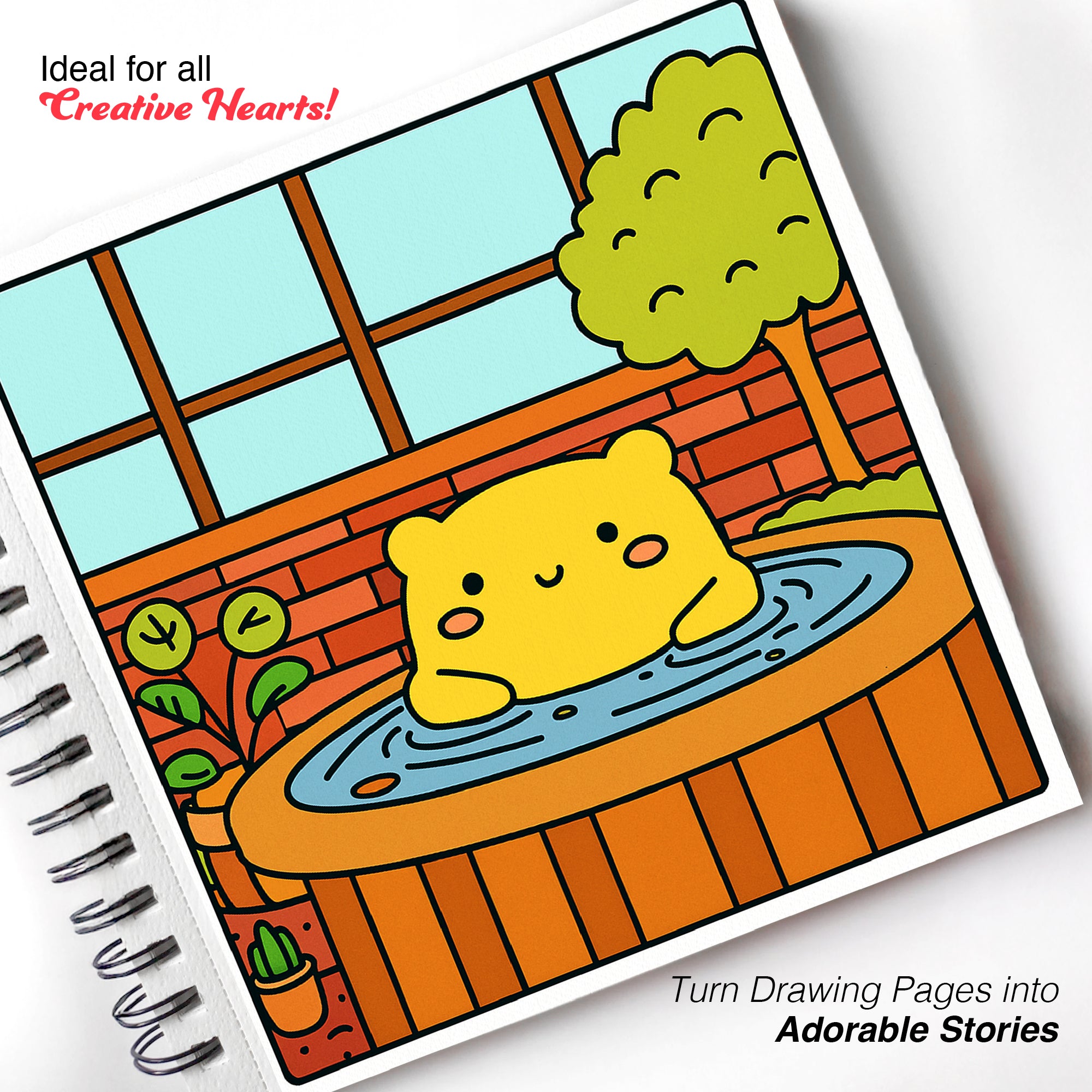 My Fuzzy Buddies- Comfy & Adorable Coloring Books | 12 Acrylic Markers