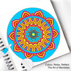 Mandala Coloring Book Advanced with 12 Acrylic Colors – Spiral Bound, 250 GSM Premium Paper (24 Designs) - The Crafthives