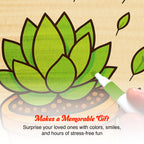 Flower & Plant Bold and Simple Coloring Book – With 12 Acrylic Markers - The Crafthives