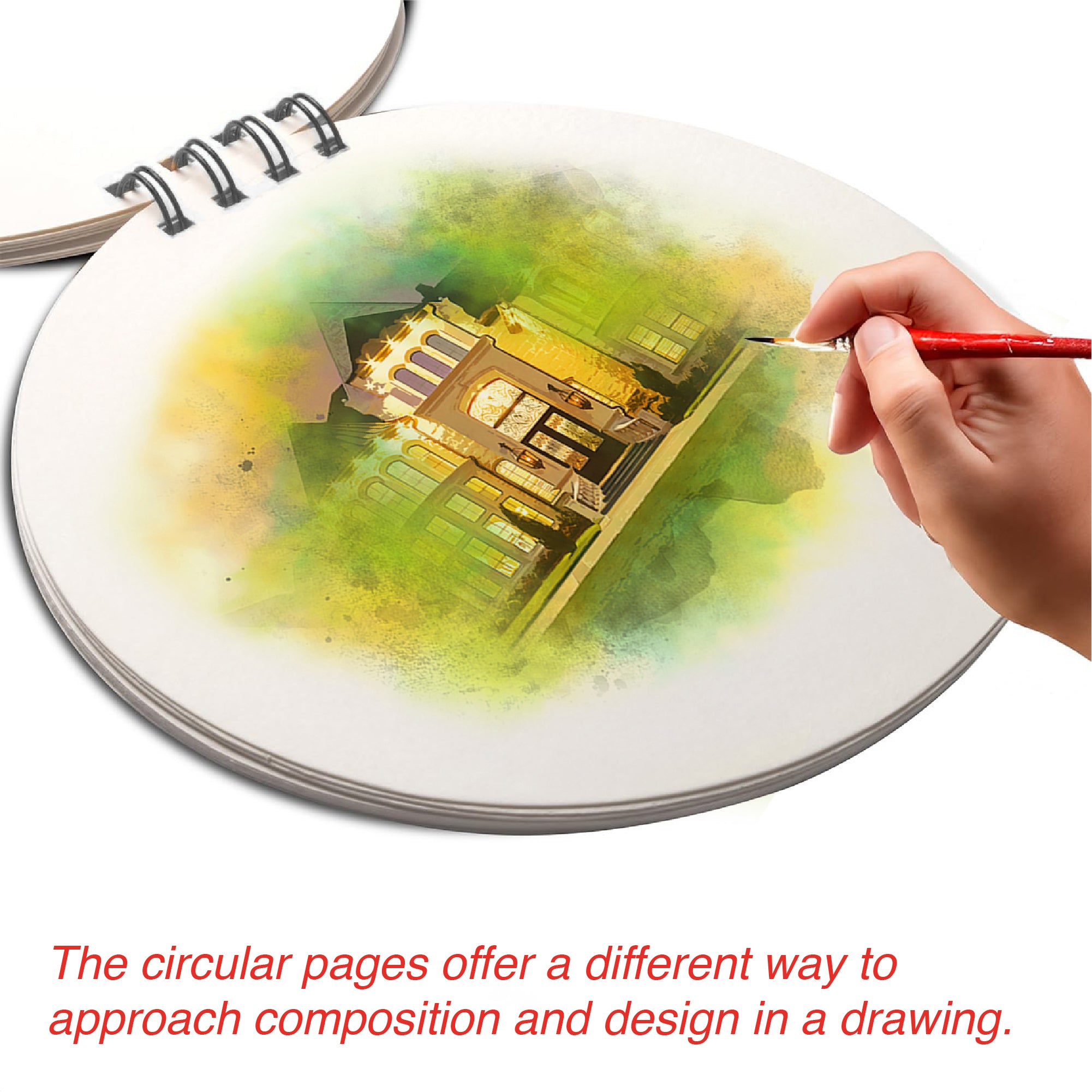 Round Artist Sketch Book – 7 Inch | Autumn Theme