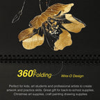 Stretch Book- Wooden Binding A4- Black - House