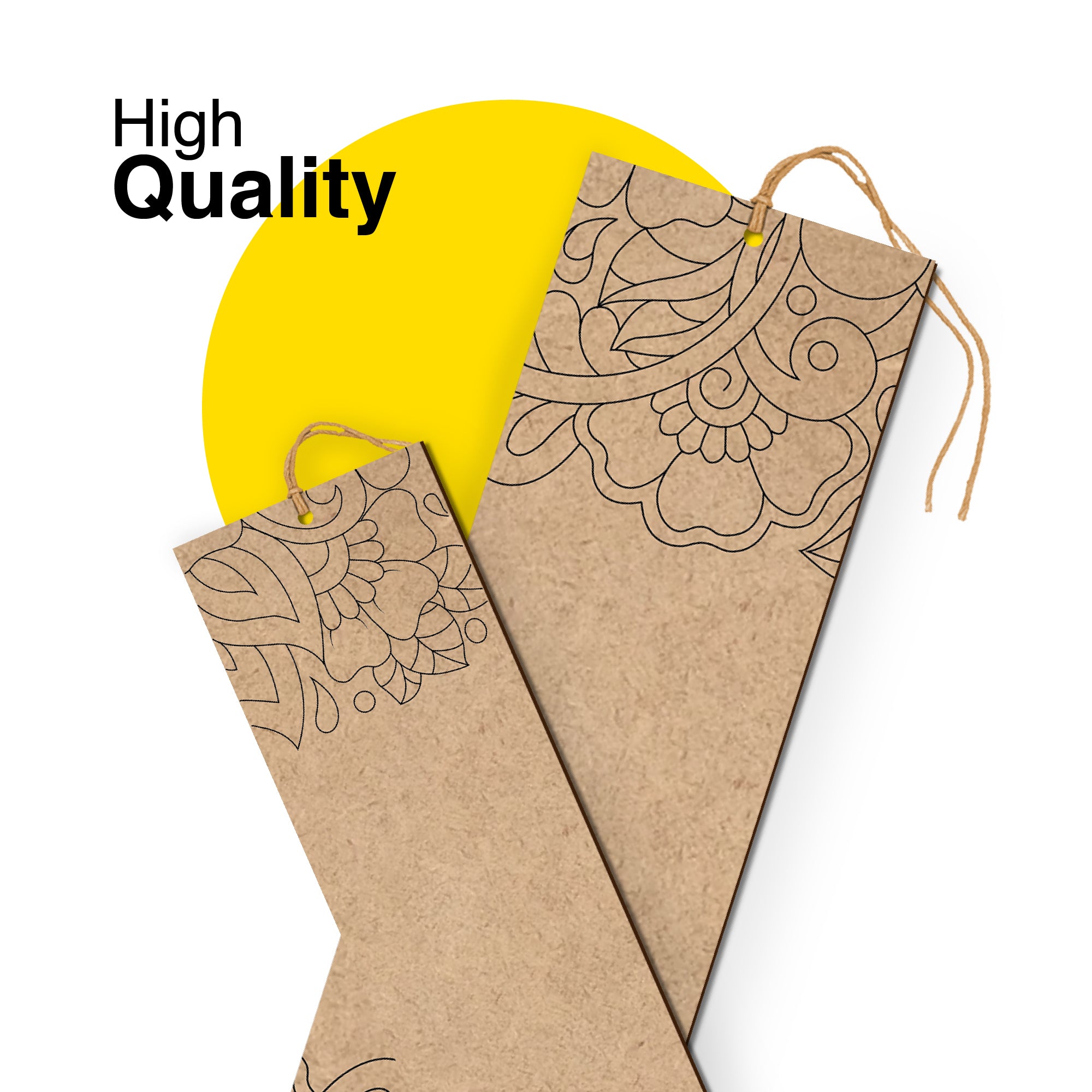 Floral Wooden Bookmark Set – Pack of 4 with Paint Sets