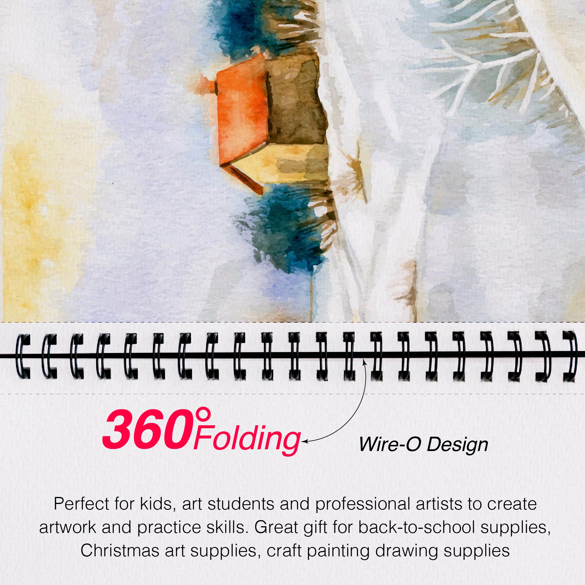 A4 Sketchbook – House Theme | 250 GSM Spiral Bound