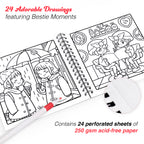 Bestie Moments – Cute & Girly Coloring Book | 12 Acrylic Marker - The Crafthives