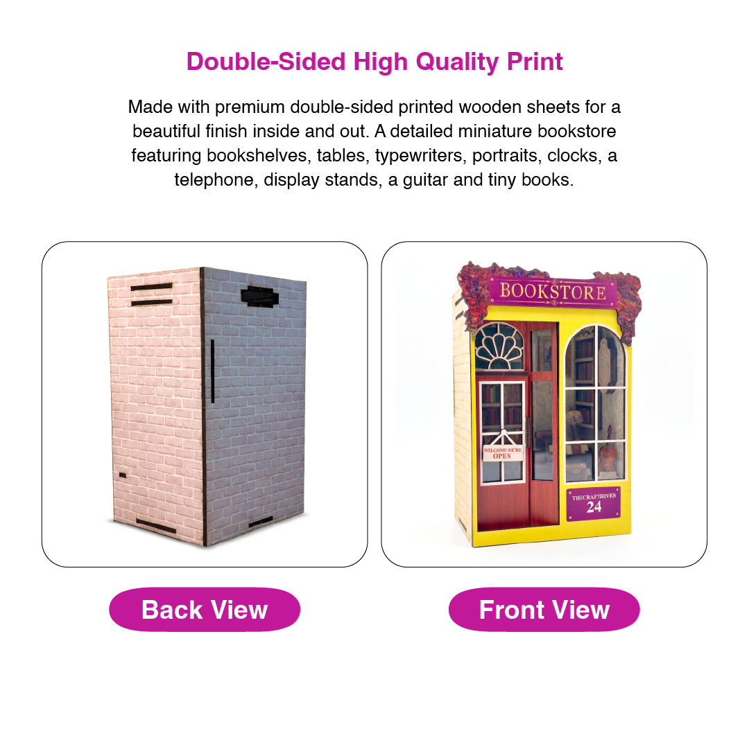 DIY Miniature Bookstore Kit