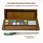 The Crafthives Metallic Watercolor 12 Shades with Brush - The Crafthives