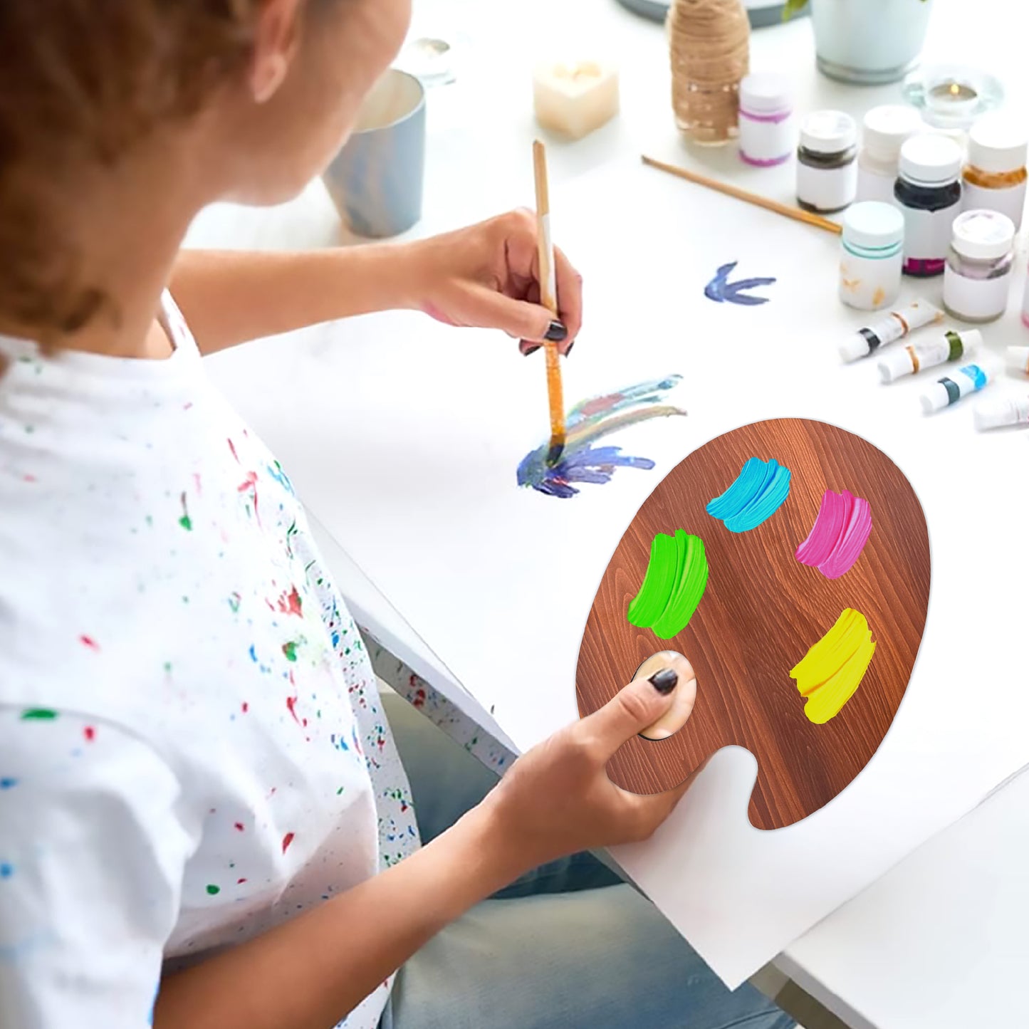 Paint Mixing Palette Oval Shaped