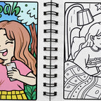 Bestie Moments – Cute & Girly Coloring Book | 12 Acrylic Marker - The Crafthives