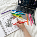 Anime Coloring Book | With 24 Sketch Pens – The Crafthives
