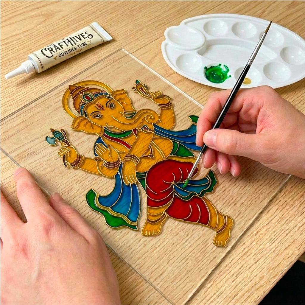 Ganesha Glass Painting Kit