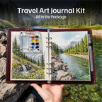 The Crafthives Premium Leather Refillable Watercolor Journal | Travel Art Kit