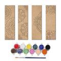 Mandala Wooden Bookmark Set – Pack of 4 with Paint Set