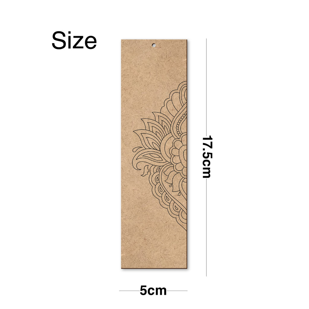 Mandala Wooden Bookmark Set – Pack of 4 with Paint Set