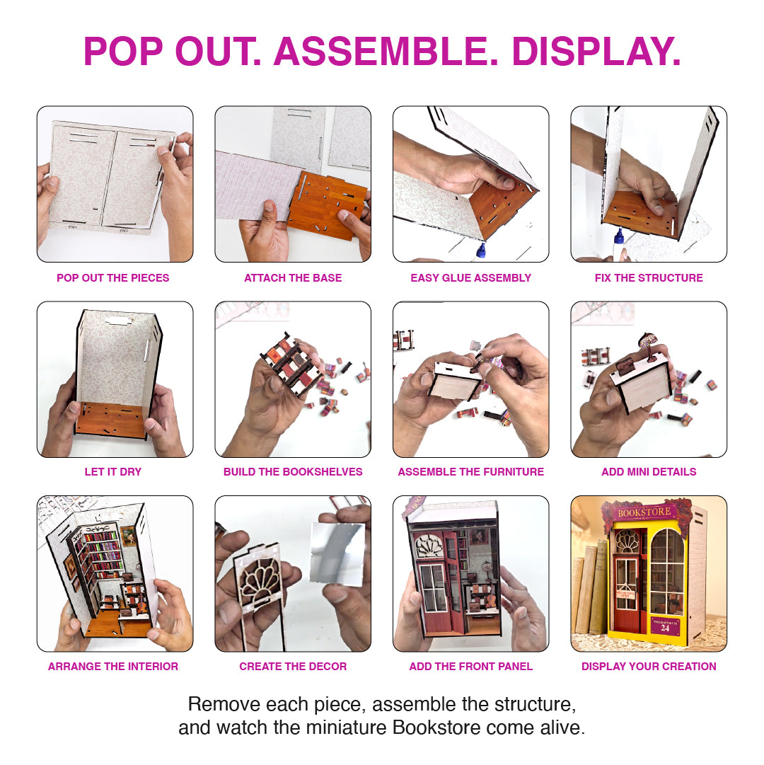 DIY Miniature Bookstore Kit