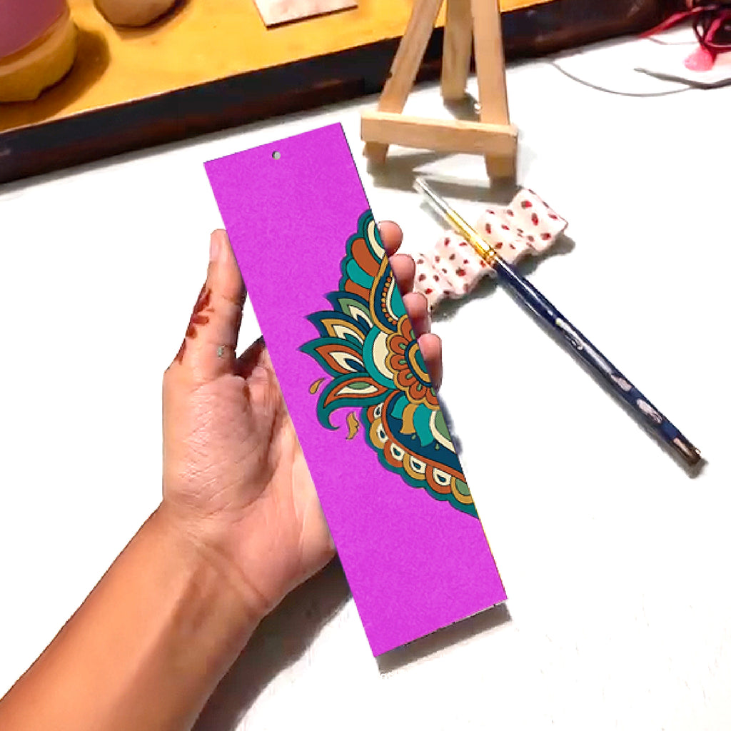 Mandala Wooden Bookmark Set – Pack of 4 with Paint Set