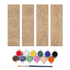 Wooden Bookmarks – Mandala & Pichwai Art | Set of 4 with Paint Sets