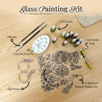 Peacock Glass Painting Kit | DIY Stained Glass Peacock Art Set – The Crafthives