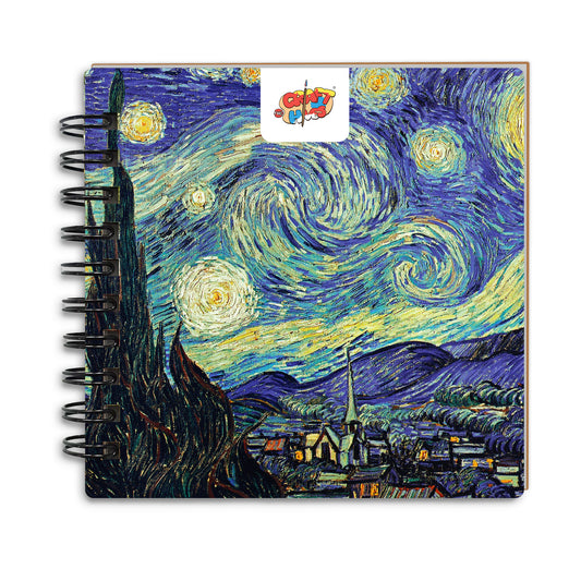 Artist Watercolor Sketch Book Van Gogh Theme 95 x 95 mm